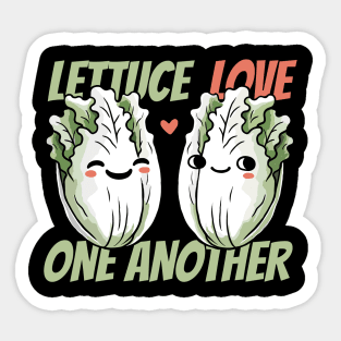 Lettuce Love one another Sticker